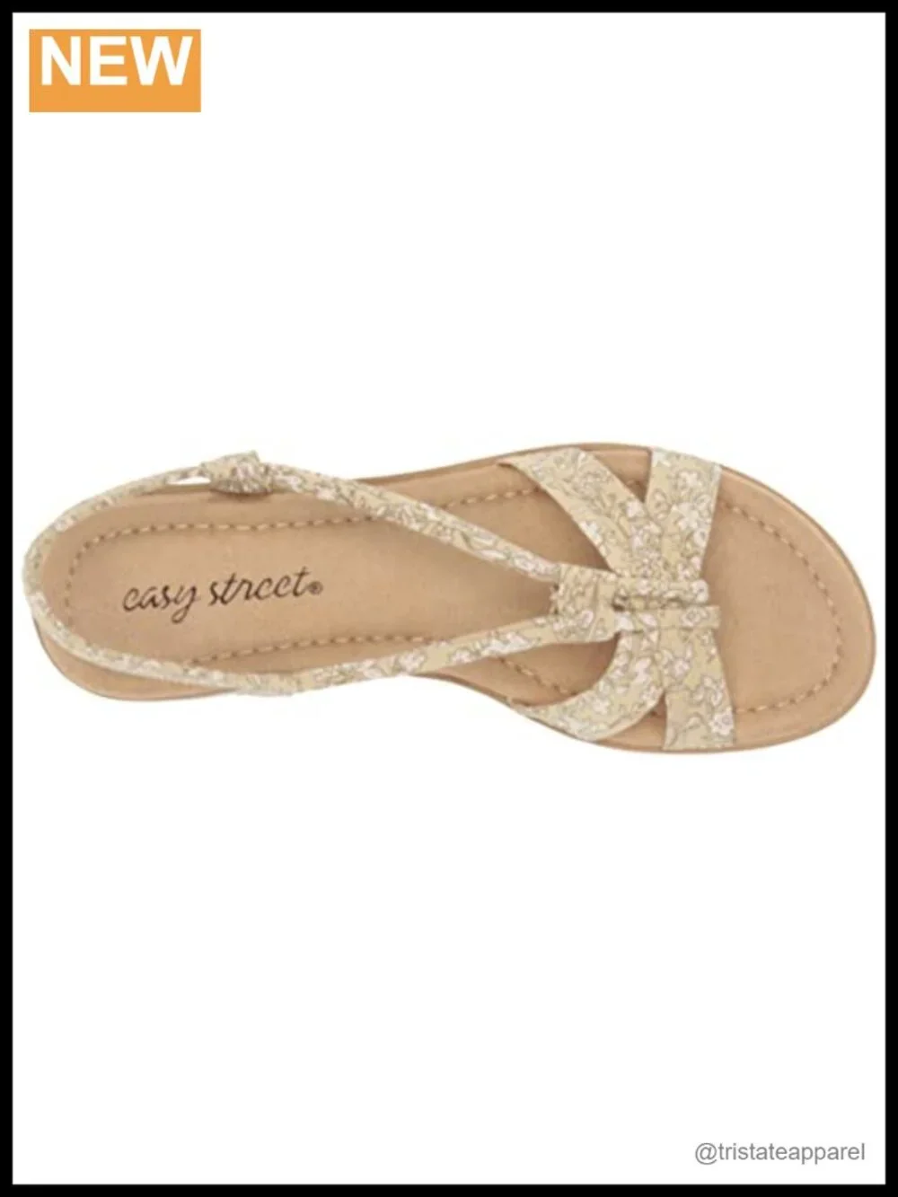 Dana Wedge Sandal Slingback Slip On Open Toe Padded Insole Comfort